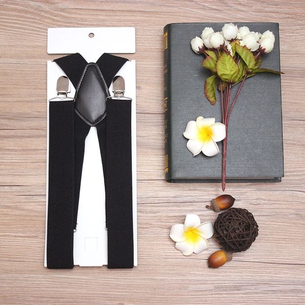 

men's straps thickened suit shoulder strap suit pants sling belt sling solid color belt clip, Black;white