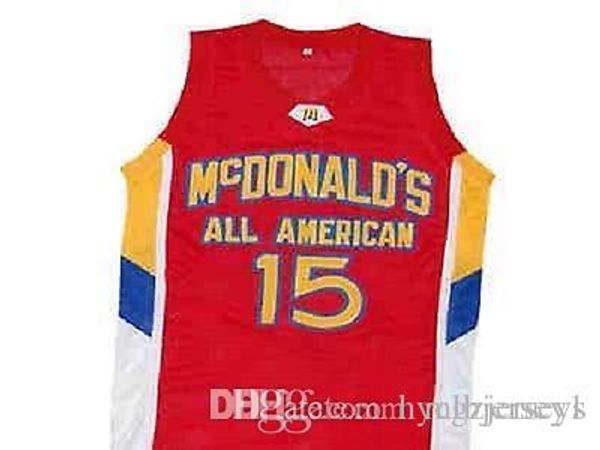 

#15 kemba walker mcdolnald all american retro stitched sewn basketball jerseys customize any number and name xs-6xl vest jerseys, Black;blue