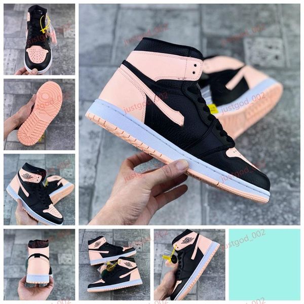 

xshfbcl 2019 high og 1 black crimson tint men basketball shoes hyper pink white black 555088-081 sports shoes sneakers
