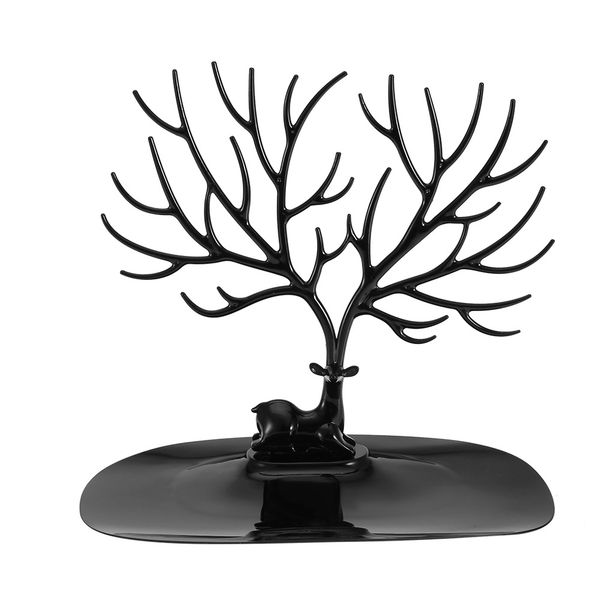 

antler shape dish necklace bracelet pendant plastic jewelry organizer display holder, Pink;blue