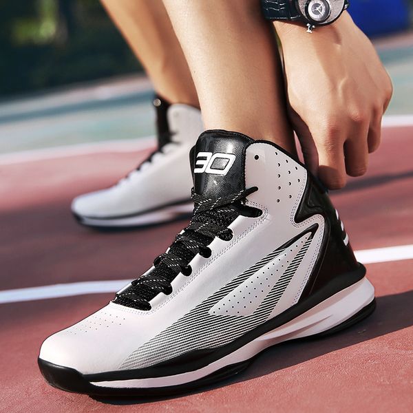 

men women casual shoes high pu air basketball shoe flat lace-up boots male sneakers student teens running skateboard shoes, Black