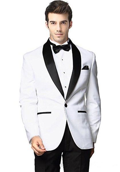 

new shawl lapel groomsmen one button groom tuxedos 2 piece men suits wedding/prom man blazer ( jacket+pants+tie) 174, Black;gray