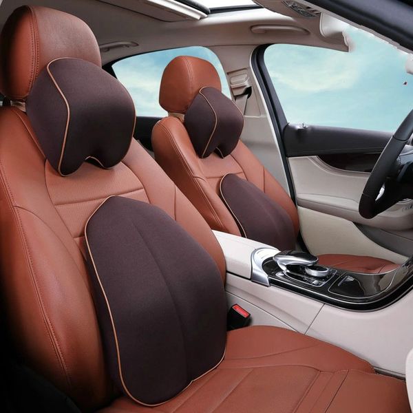 3d Mesh Seat Support Pillow Car Lumbar Cushion Back Auto Headrest Pain Memory Foam Massage Cooling Cushions