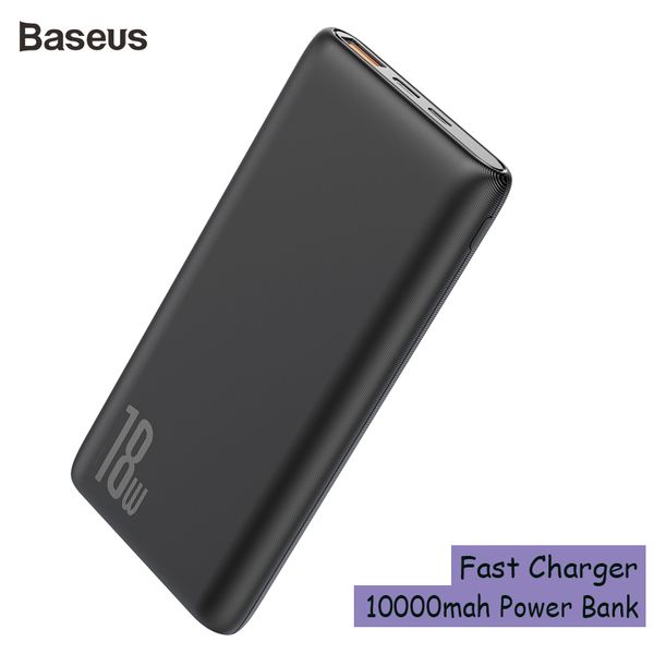 

baseus 10000mah powerbank 18w power bank external battery charger for iphone samsung portable qc4.0 +pd3.0 10000mah powerbank