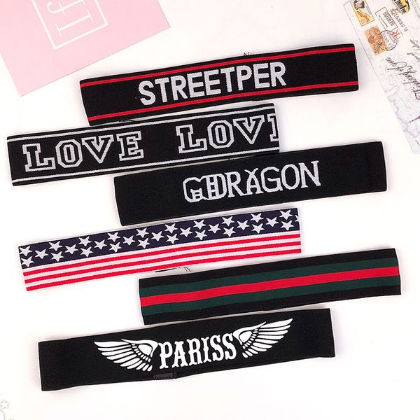 

hair women's sports men's and band letter hair band yoga running headband sweat-absorbing headscarf hair accessories