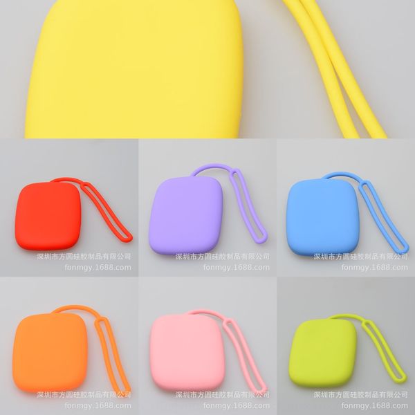 

square key creative silicone key candy color creative storage silicone bus card bag women's storage bag card cover