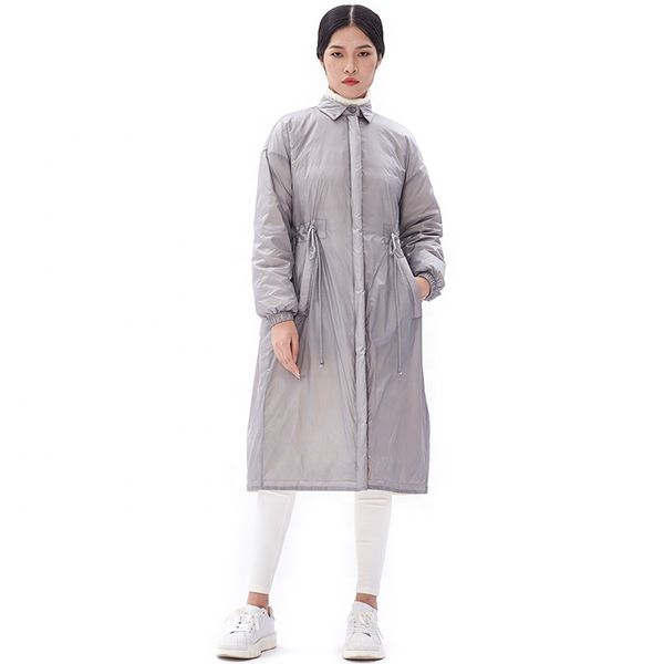 

odm new design women's lightweight down jacket sale long light down jacket customized grey ladies, Black
