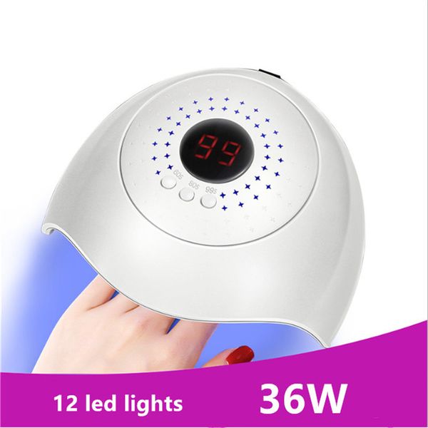 

36w uv lamp nail dryer gel nail lamp fast curing gel polish ice for manicure machine light therapy machine usb