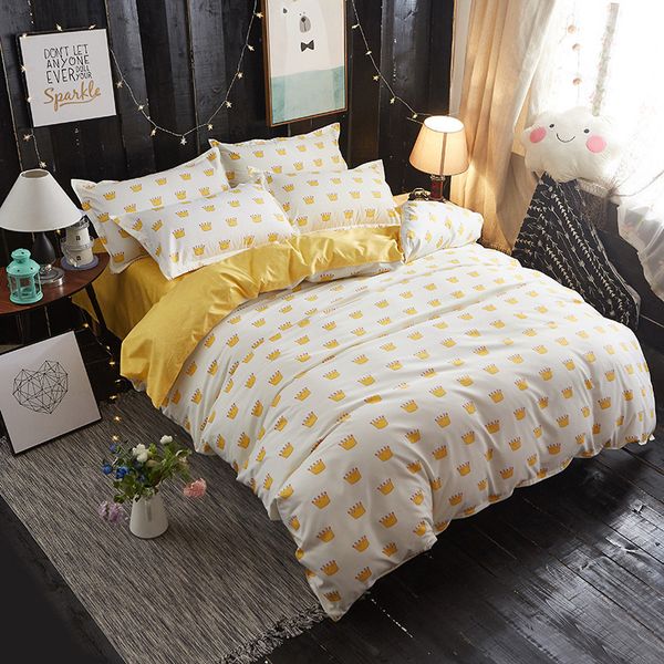 

imperial crown printed bedding duvet cover set  size, 1 quilt cover 1 bedding sheet set 2 pillowcase for kids baby family