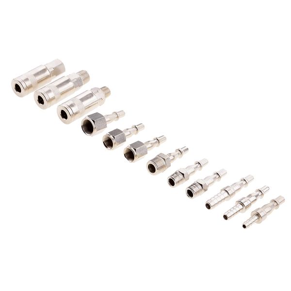 

12 pieces air line / hose compressor connector and coupler 1/4'' & 3/8'' bsp