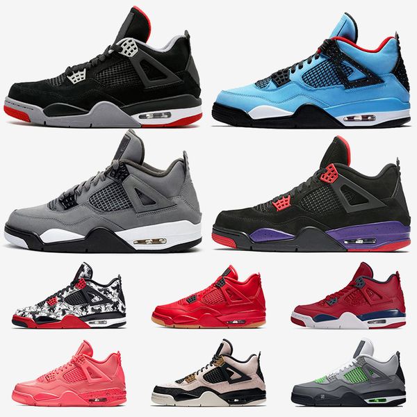 

jumpman 4s mens basketball shoes cool grey travis scott 4 shoe raptors bred 2019 neon fiba tattoo volt mens trainers sports sneakers