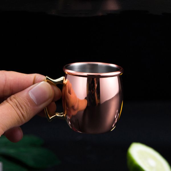 

moscow mini glass 60ml smugs stainless steel cocktail cup moscow mule cup mini wine beer a small wine glasses t2i5198