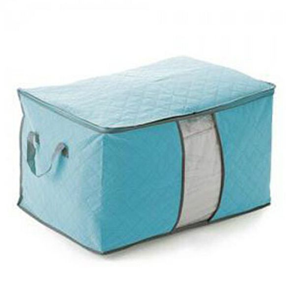 

folding non woven quilt storage bag portable cotton quilts clothes organizer blanket pillow wardrobe anti-dust case