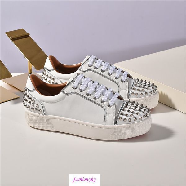 

fashion arrival krystal spike sock donna flat sneakers designer mens red bottoms shoes womens rivet spiky sock junior spikes flat, Black