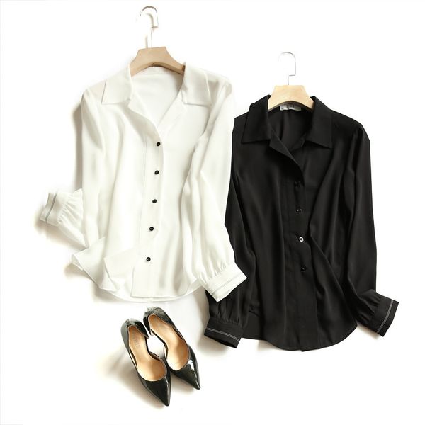 

spring sleeve long shirt commuter zoj new quality women's white shirt 2020 women's slqsg, Black