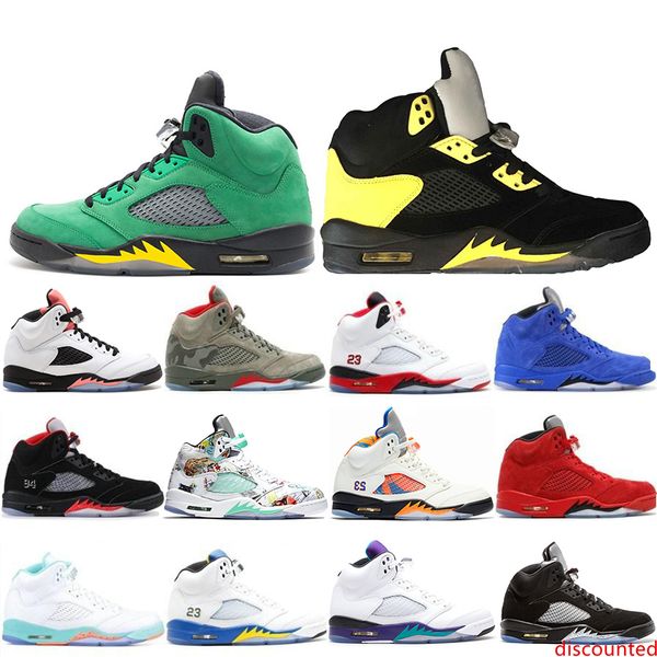 

2019 5 5s mens basketball shoes wings fresh prince psg black white camo grey laney oreo designer shoes men trainers sneakers dancego