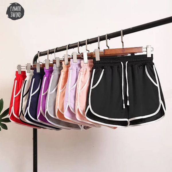 

simple women 2019 casual shorts patchwork body fitness egde workout regular summer shorts female elastic skinny slim beach short hot, White;black