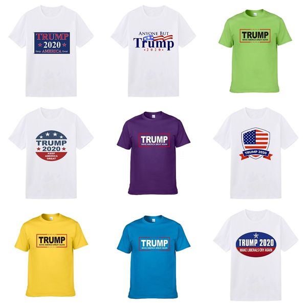 

usa mens striped trump t shirts summer fashion embroidery designer tees short sleeved clothes #322, White;black
