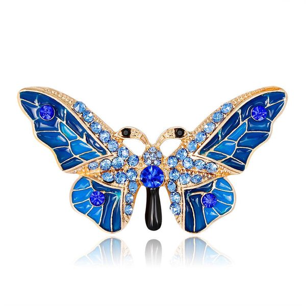 

100 enamel jewelry new products fashion alloy oil drop butterfly brooch, Gray