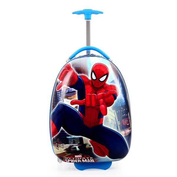 

boys suitcase on wheels/cartoon doraemon egg shaped trolley case maleta/kids superhero abs hardside travel luggage