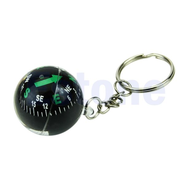 

1pc ball keychain liquid filled compass for hiking camping travel outdoor survival