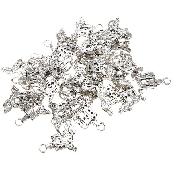 

pack of 30 diy tibetan silver lock pendant beads for making earrings