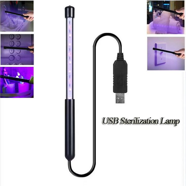 

3w портативный usb ультрафиолетовая дезинфекция стерилизация лампа уф-свет стерилизатор шкаф маска клеща бактерицидный пластик + 275 полос с