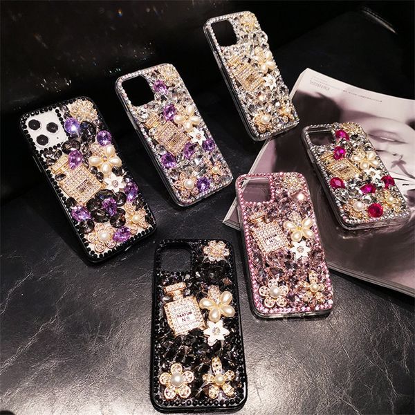 

2020 rhinestone случай мобильного телефона чехол для iphone 11 про максимум 8 защита 7 6 плюс x xs дышащий анти-капля 200805