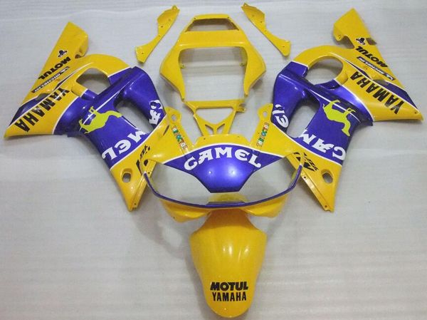 

новый abs обтекатель комплекты подходят для yamaha yzf-r6 98-99-00-01-02 обтекатели yzf600 1998 1999 2000 2001 2002 кузовной комплект желтый