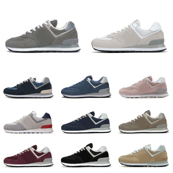 

men running shoes 574 black light grey navy blue wine red womens trainers sports sneakers outdoors walking jogging 36-44