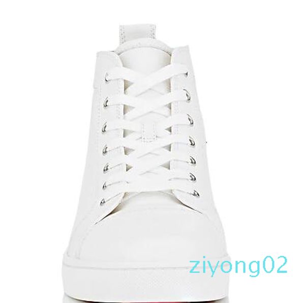 

2019 designs men fashion shoes red bottom sneaker party wedding shoes genuine leather louisfalt spikes lace-up casual shoes black whi z02