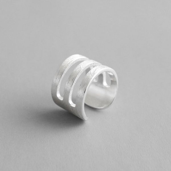 

personalized 925 sterling silver jewelry korean brand hand-made designer triple ear cuff non piercing minimalist earrings