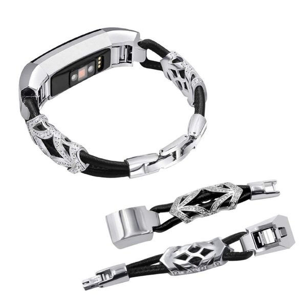 

women men's bracelet for alta hr/alta strap metal band stainless steel wrist watchband replacement belt watch accessories, Black;brown