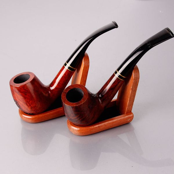 Mogno Pipe Rack De Madeira De Tubulação De Fumos Titular Rack De Madeira Dobrável Suporte para Tubo de Tabaco FT-02394 DHL Livre 50 pcs