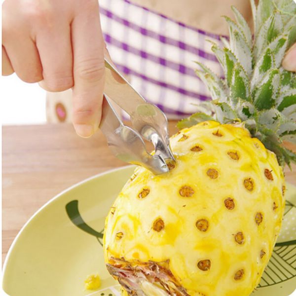 

практическая нержавеющая сталь резак ананас глаз овощечистка ананас для удаления семян клип главная кухня инструменты высокого качества xd20