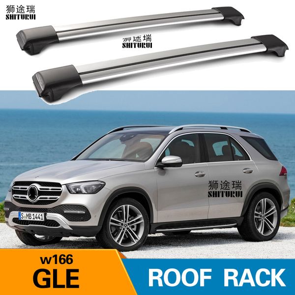 

2pcs roof bars for - gle w166 suv 2015+ 2018 2019 aluminum alloy side bars cross rails roof rack luggage