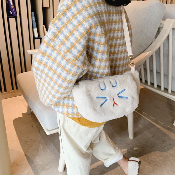 

plush cute children's bag candy color girls shoulder bag korean-style heater girl's soft surface shoulder