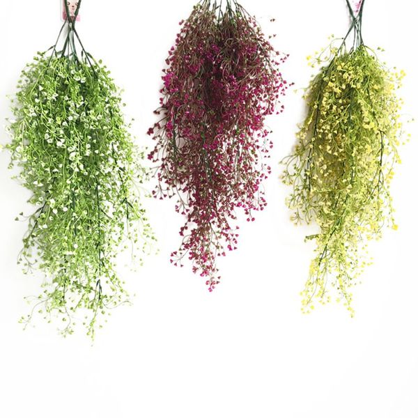 

artificial orchid vine flowers silk fake wisteria ivy vine garden hanging flower plant simulation home wedding party decor