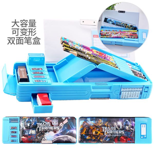 

creative multifunction pencil box case school pencil case 2019 school stationery pen holder pink blue for boys&girls