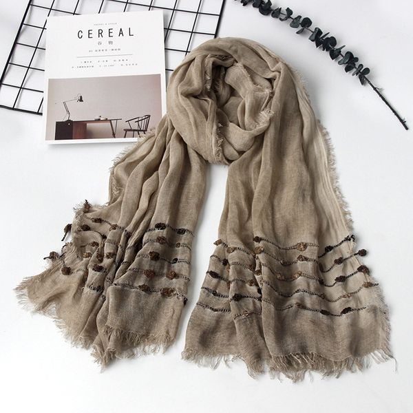 

new autumn/winter 2018 female department dirty dyeing scarf seersucker loose suiting woman shawl