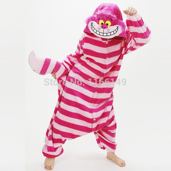 

cheshire cat onesies pajamas animal costume pyjamas cartoon cosplay character pijamas ,sleepwear, Black;red