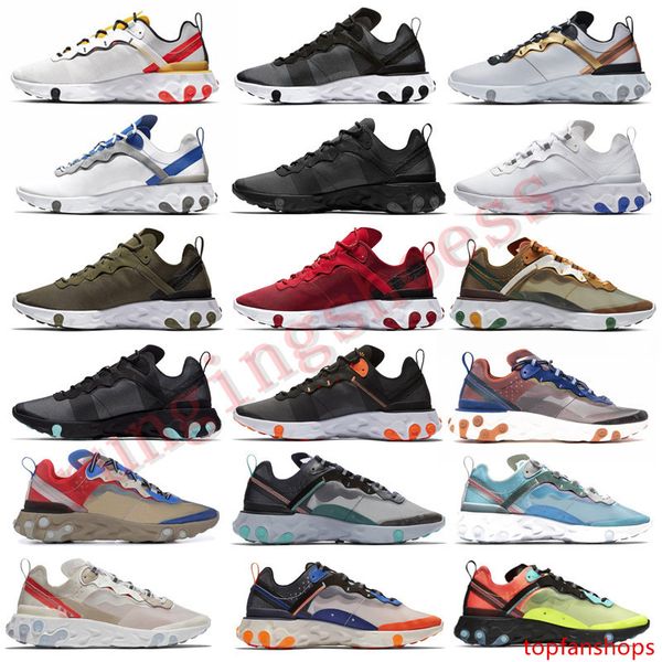 

87 элемент реагировать 55 под прикрытием женщин мужчины кроссовки игра королевский синий красный оливковый камуфляж вольт гонщик розовый эпи