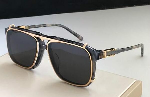 

the latest selling popular fashion mens designer sunglasses square luxury plate metal combination frame uv400 lens with box, White;black