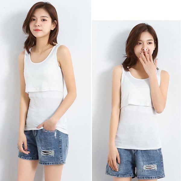 

summer maternity nursing tank yellow pregnancy vest breastfeeding tank nursing camisole nursing breastfeeding top, White