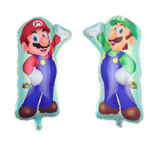 

1pcs 68*44cm super mario balloon party classic toys mario bros mylar foil balloons super hero birthday party decoration balls
