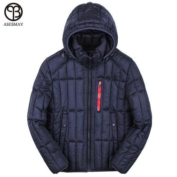 

asesmay winter jacket men design parka men clothing red zipper coat male winter coats thick warm wellensteyn jackets russian, Black