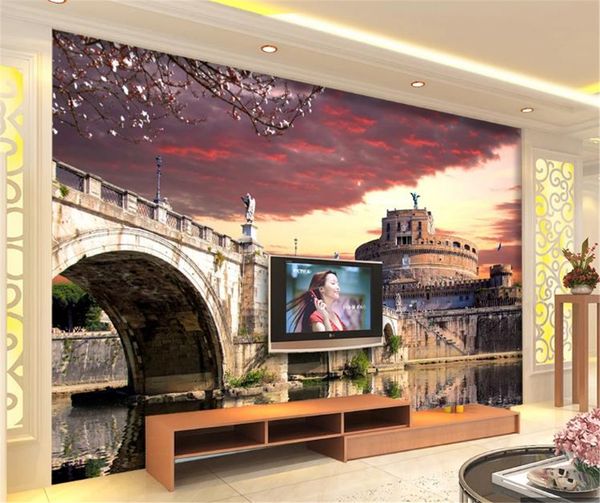 

3d wallpaper for kitchen european and american city scenery living room bedroom background wall decoration mural 3d wall paper