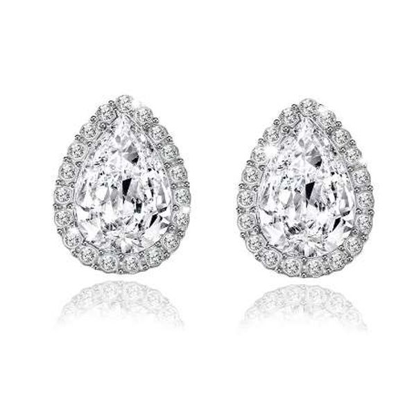 

wedding jewelry design water crystal rhinestone earrings luxury stud earrings for women gift, Golden;silver
