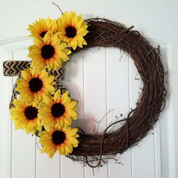 

25pcs artificial silk sunflower head decor wedding party home holding sunflowers