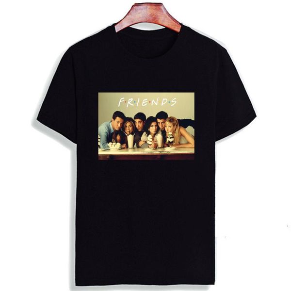 

new 100% cotton t-shirt friends tv series movie art print short sleeve & tees fashion casual t shirt, White